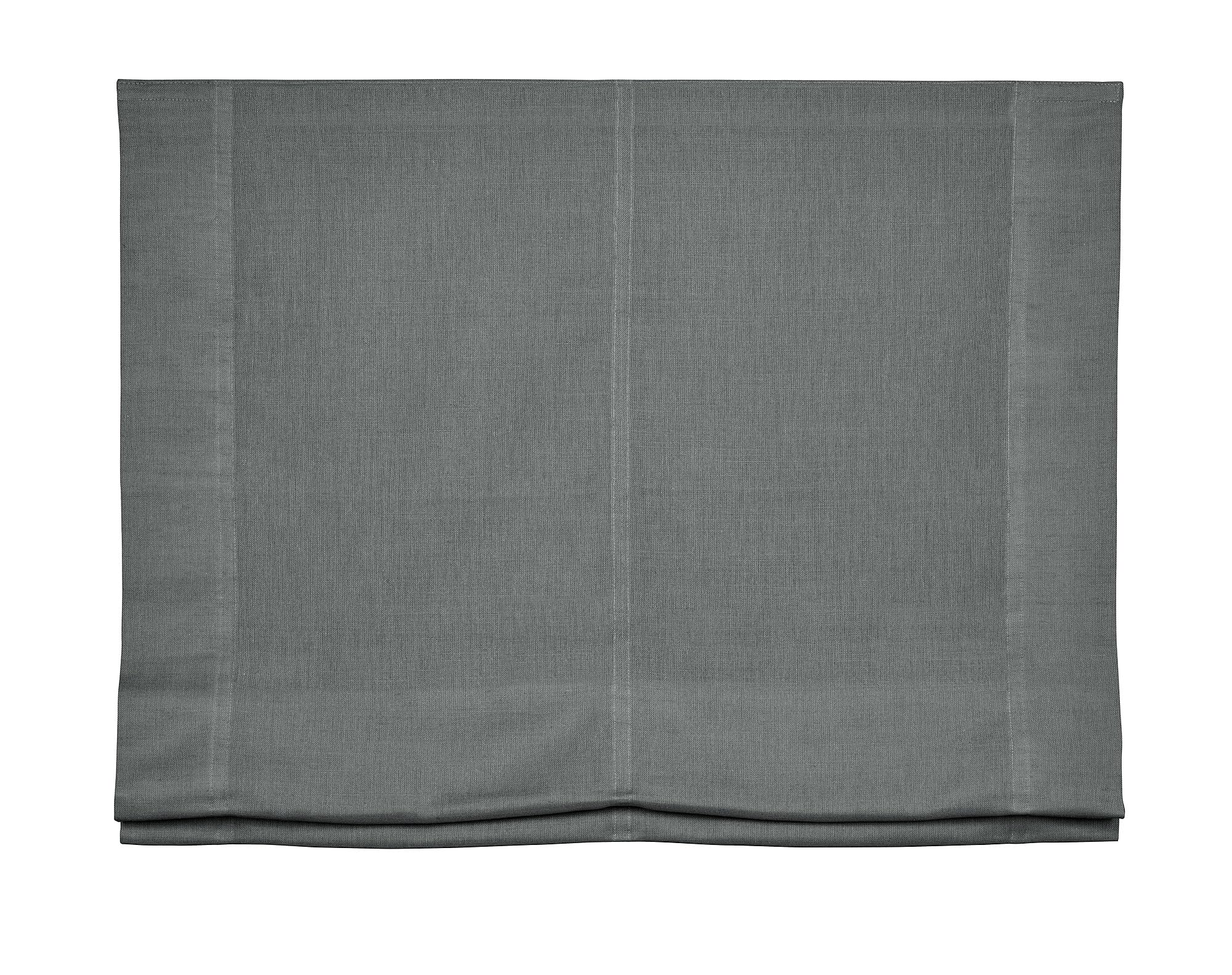 Estore Pieghevole Senza Aste in Lino Grigio 90 x 175 cm