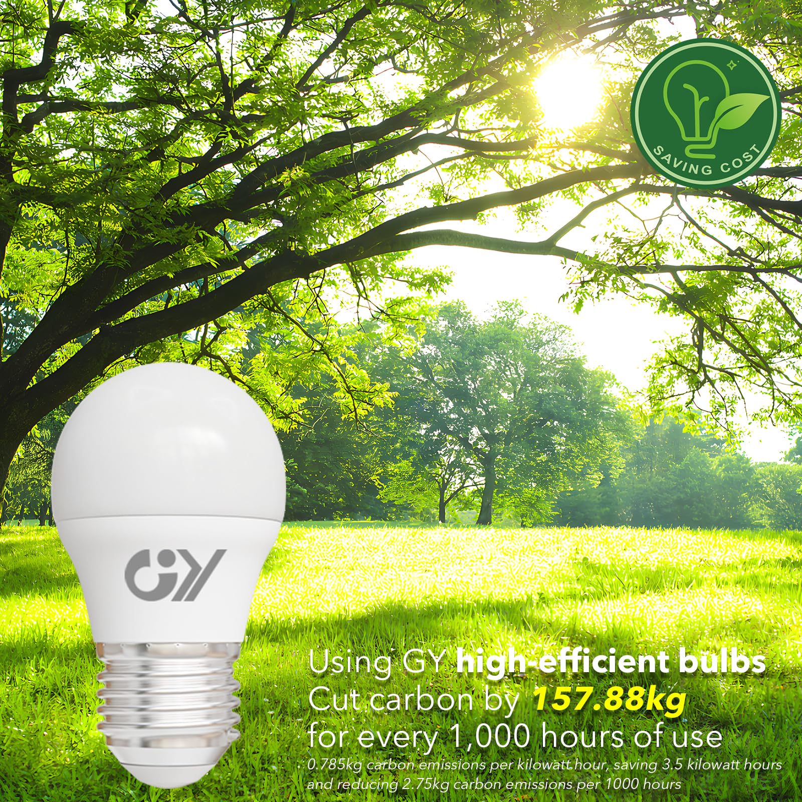 GY Lampadine LED E27, 4.9W (equivalenti a 60W), Lampadine LED Attacco Piccolo G45, 4000K Luce Naturale, 807 Lumen, Lampadine Risparmio Energetico Bianco Neutro, Certificazione CE, 12 Pezzi