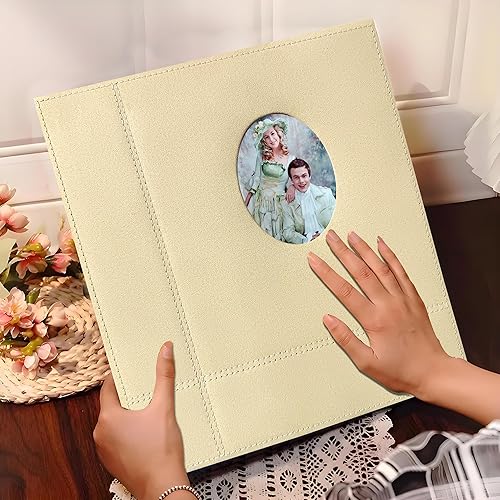 Miniatura 3 de Zoview Art Álbum de fotos pequeño portátil de 4 x 6 pulgadas, cada 28 páginas transparentes con capacidad para 56 imágenes, mini álbumes de piel