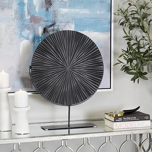 Miniatura 5 de CosmoLiving by Cosmopolitan Escultura decorativa de metal en forma de explosión de estrellas, estatua tallada para decoración del hogar con soporte,