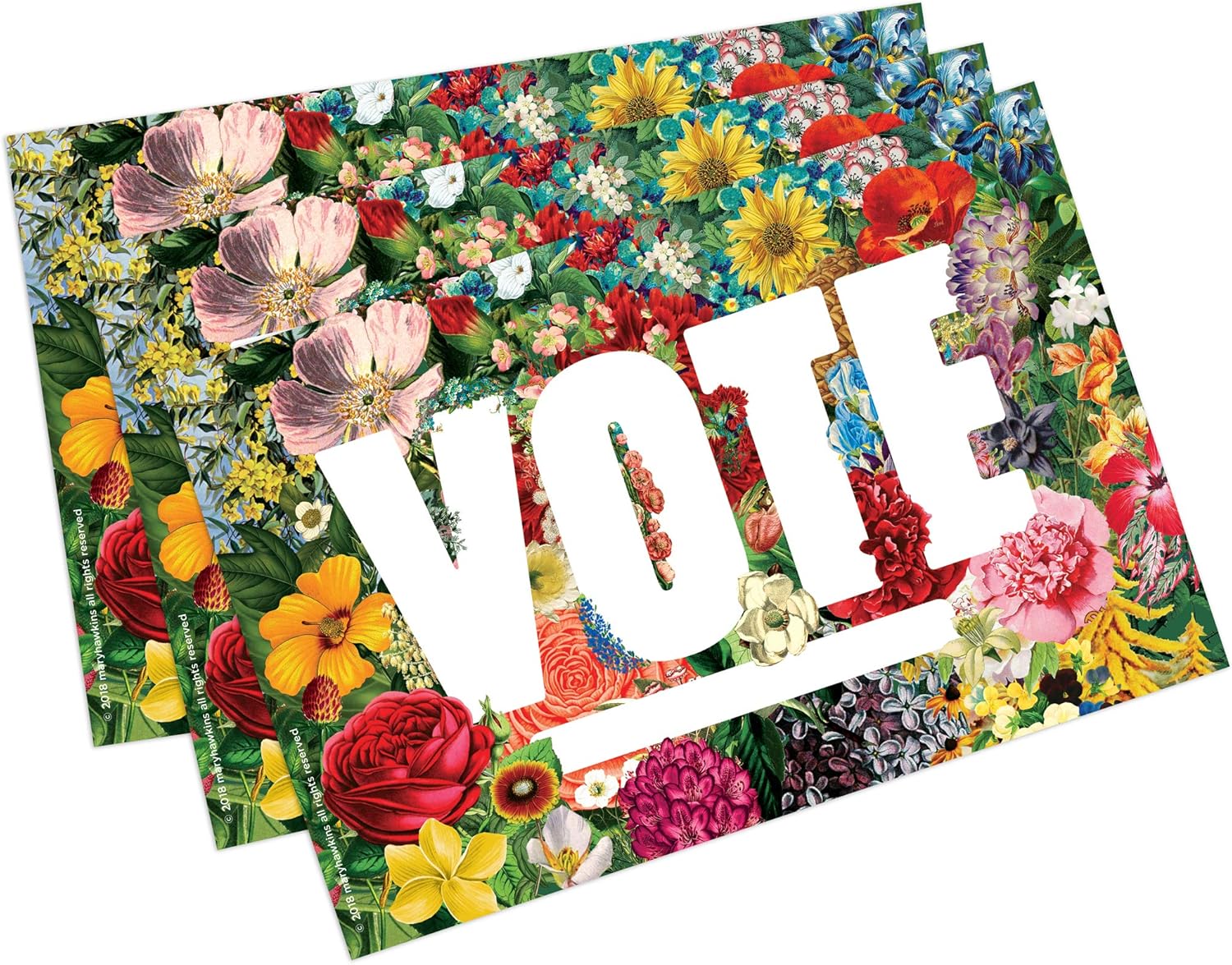 State Flowers "Vote" Postcards. Perfect for Writing to
