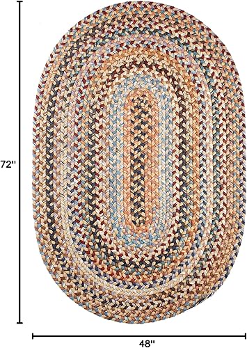 Miniatura 143 de Tapete reversible de lana, texturizado, grueso, trenzado. , Lana, Azul (Blue Dragon) Roca Negra,Azul (Blue Dragon),Mezcla azul y verde,Rojo