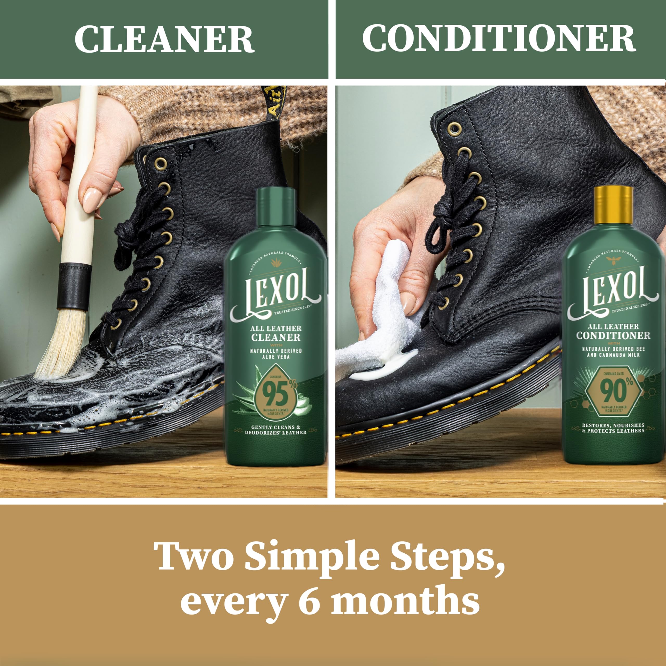 Amazon.com: Lexol All Leather Cleaner, Naturally Derived Leather Care  Cleaner with Aloe Vera, Great for Car Interiors, Boots, Furniture, Bags,  Jackets and More, 16.9 fl oz : Health & Household