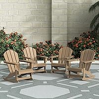 Vista 19 de WestinTrends Malibu Silla Mecedora Adirondack de Polietileno para Exteriores/Patio, Blanco