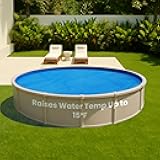 Sun2Solar Solar Pool Cover 16 Mil | 24 Ft Blue Solar Blanket | Round Swimming Pool Cover | Water Conservation & Debris Protection