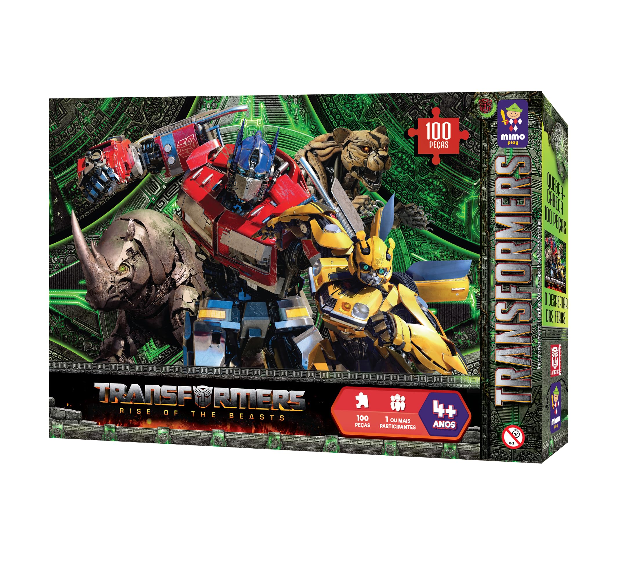 QUEBRA CABEÇA 100 PCS TRANSFORMERS - A BATALHA FINAL | Amazon.com.br