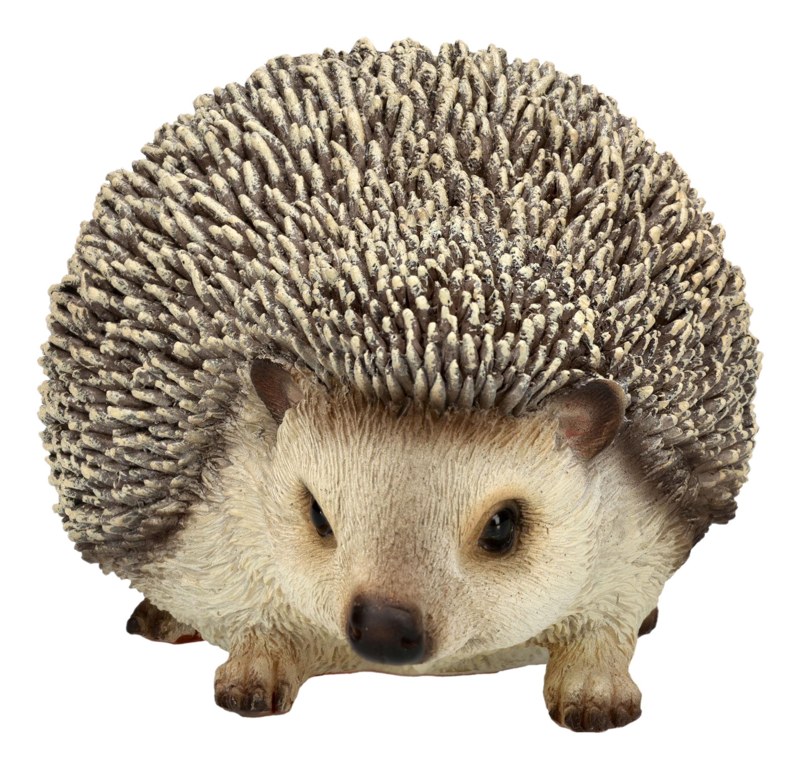 Figuren Shop GmbH Gartenfigur Igel stehend 13,5 cm – naturgetreue Igelfigur auf Vier Pfoten aus Polyresin, handbemalt und wetterfest – Tierfigur für Garten, Beet, Blumenkasten und Herbstdeko