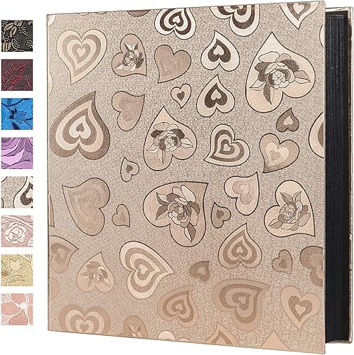 Vista 21 de Álbum de fotos de 100 x 6 pulgadas, 100 álbumes de fotos pequeñas, cubierta de cuero de primera calidad, página interior blanca, álbumes de fotos