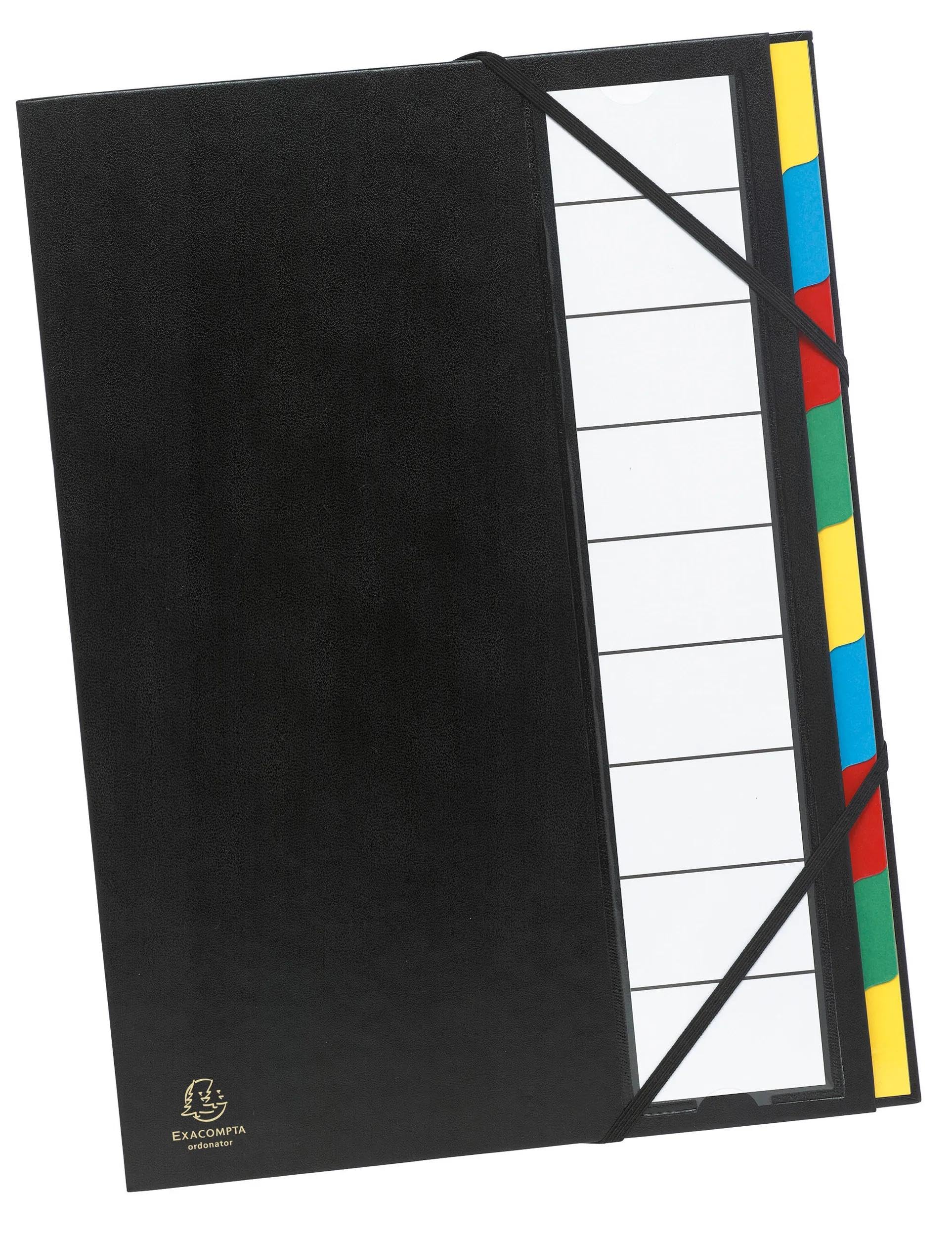 Exacompta - Ref 55330E - Harmonika Multipart File - 235 x 335mm in Size, Suitable for Storing A4 Documents, 225gsm Genuine Pressboard, Expanding Spine, 7 Sections - Assorted Colours (Pack of 6) โ image 1