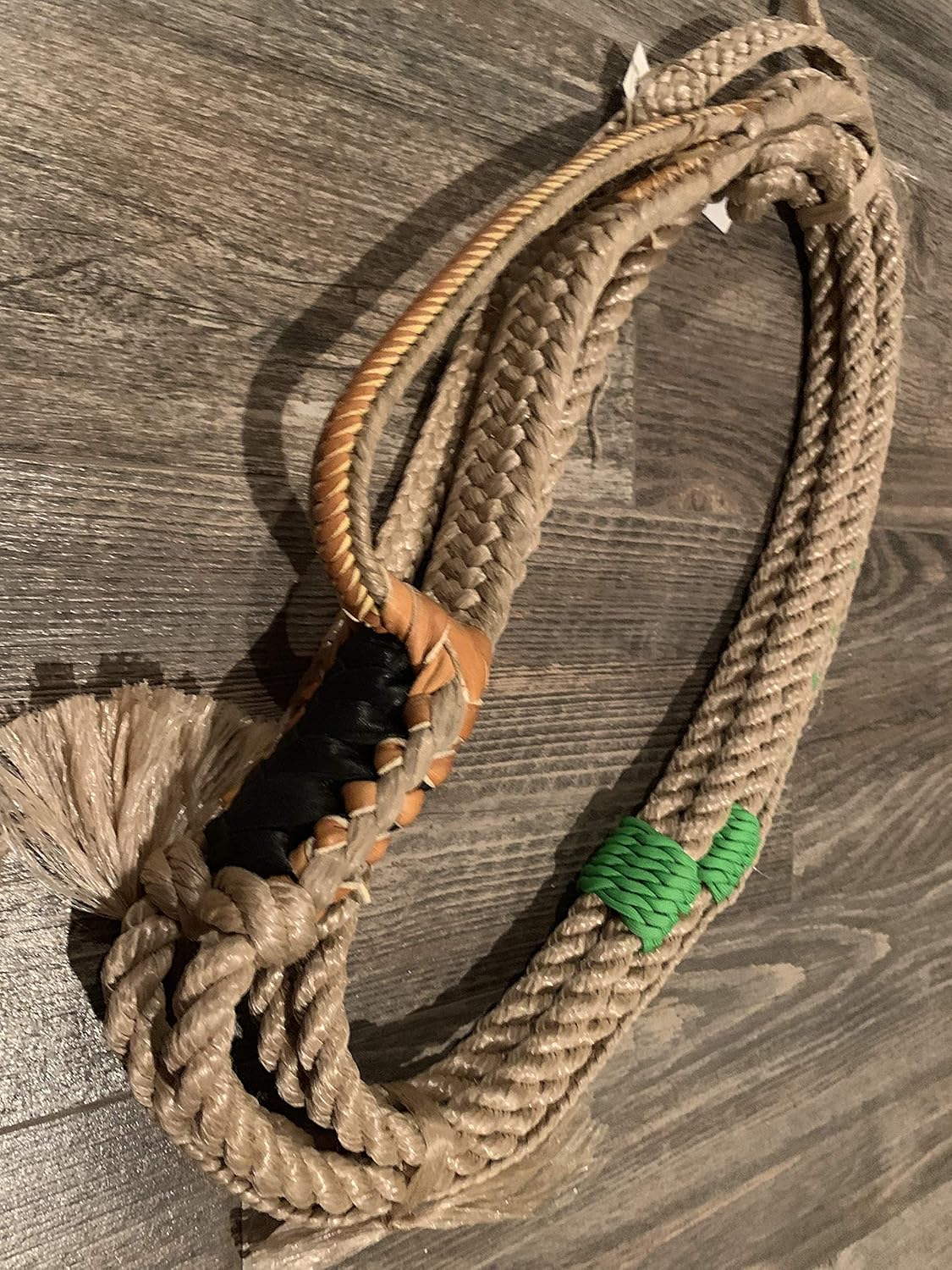 Amazon.com: Bull Rope Tan Poly Jr Pro Bull Rope Custom 9x7 LH Bull ...