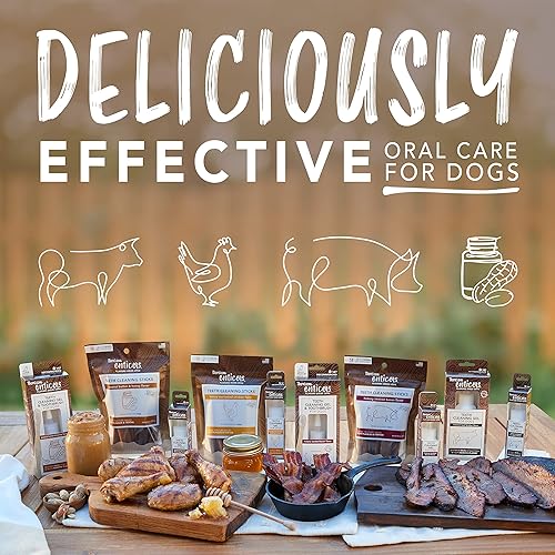 Miniatura 6 de TropiClean Enticers Honey Peanut Butter Dog Chews  Golosinas dentales para perros grandes, medianos y perros pequeños, 12 unidades