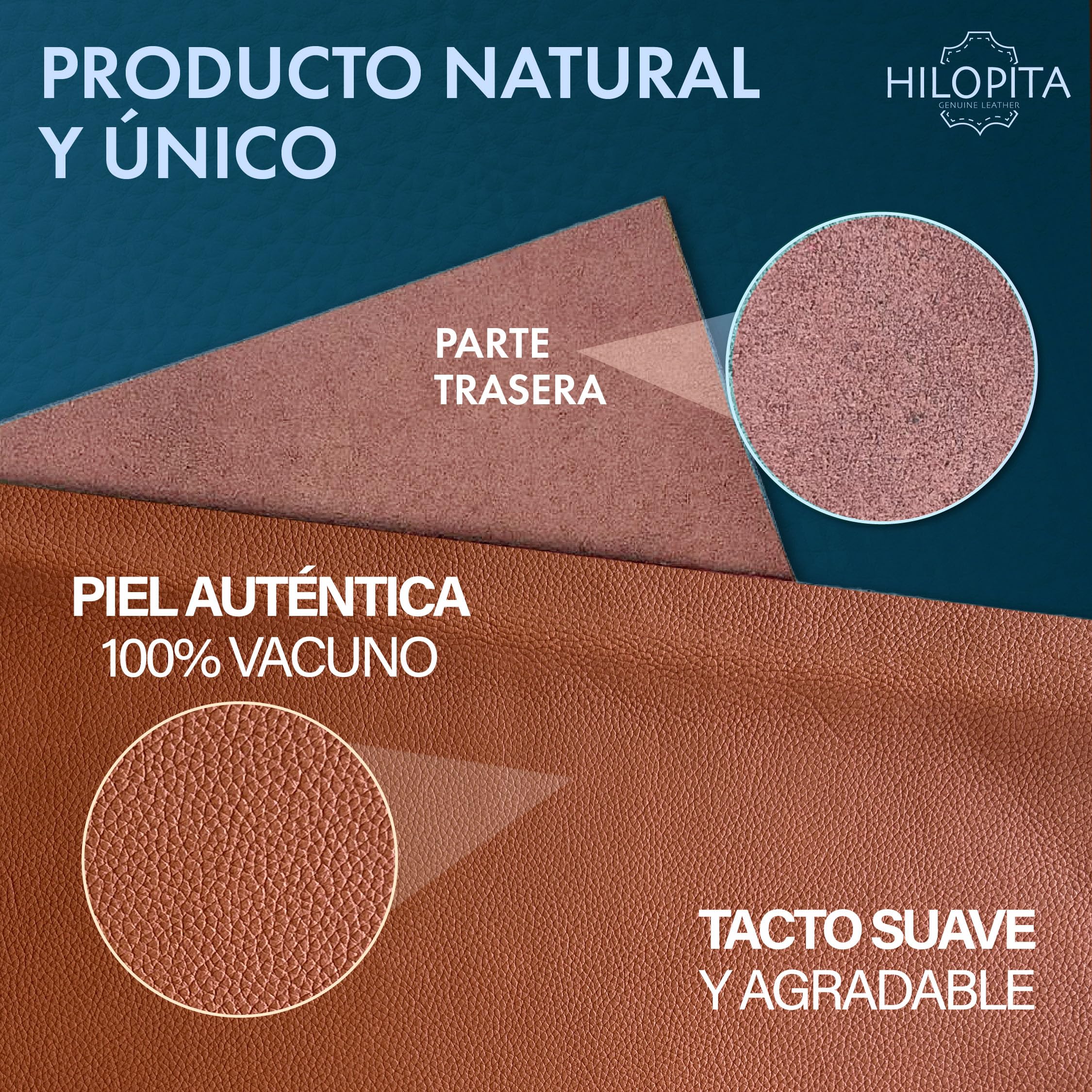 HILOPITA Reti in vera pelle naturale 100% | vera pelle bovina per pelletteria e sartoria | Pelle flessibile ideale per artigiani, designer e progetti fai-da-te (50 x 40, nero)