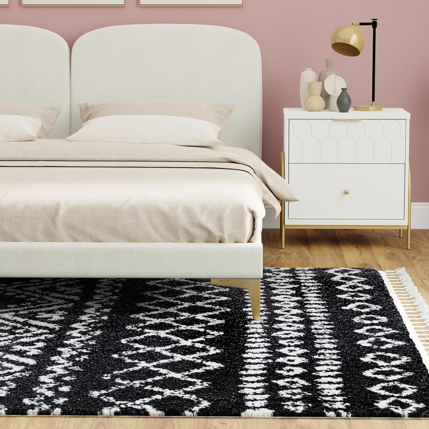Shadow Gray 8' x 10' Shag Synthetic Area Rug