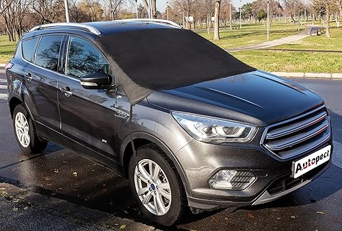 Miniatura 8 de Cubierta de parabrisas para hielo y nieve, cubierta de nieve para automóvil, camión y SUV, hecha de poliéster 600D para todo tipo de clima con 6