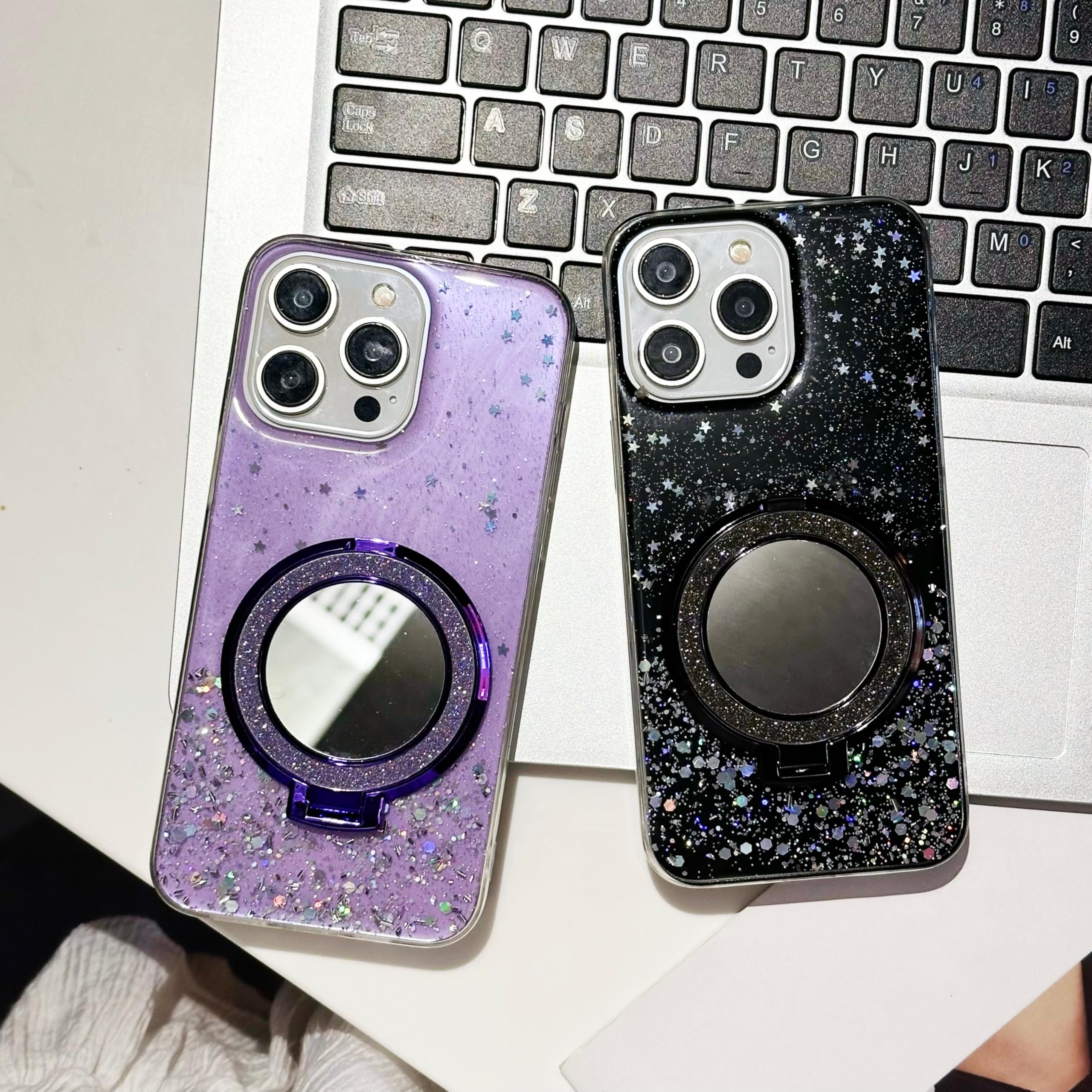 HAOFUGUI per Xiaomi Redmi Note 13 5G Custodia, con Slot Carte Cerniera Tracolla Regolabile Chiusura Magnetica Case Cover, Donna Antishock Pelle Cover-Viola