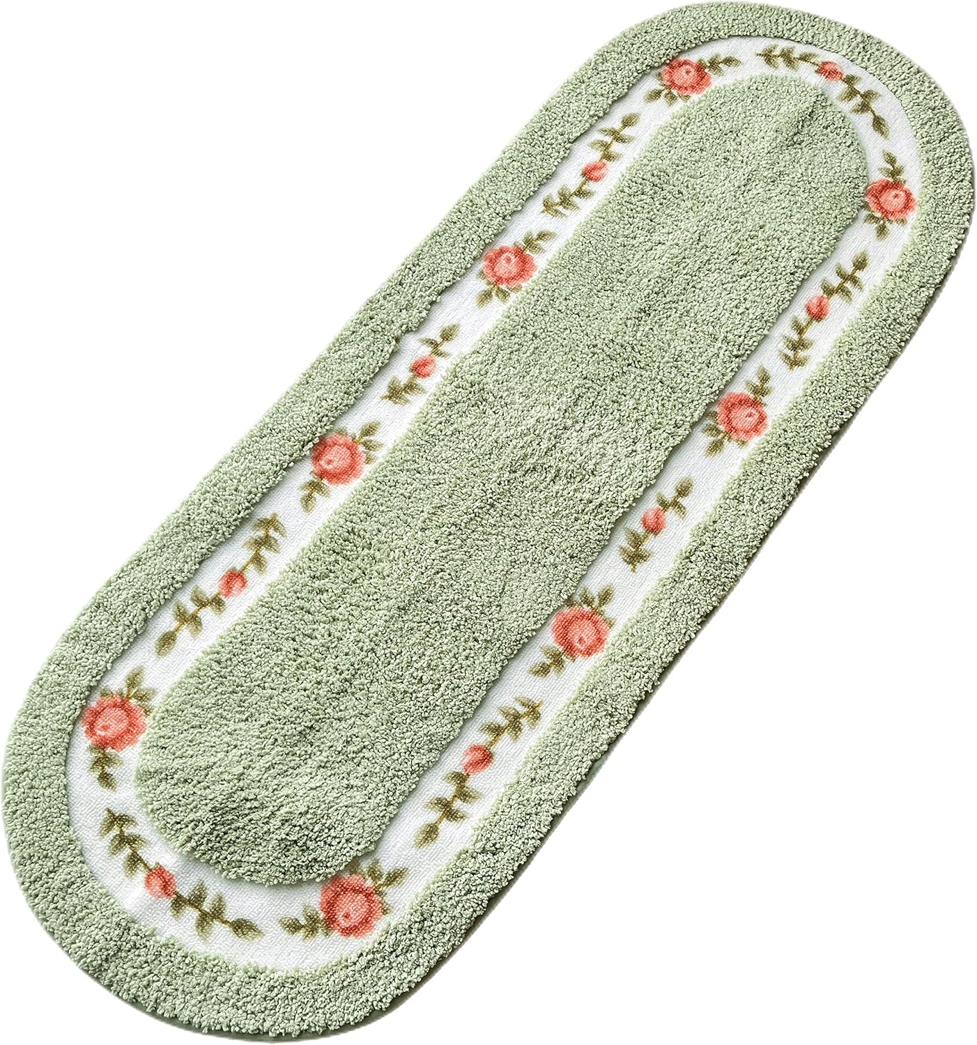 Stay Young Nice Rose Flower Area Rugs for Living Room Bedroom Super Soft Bathroom Rugs Non Slip Door Mat Floor Mat Kitchen Mat 17.71x49.21 Inch