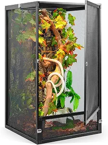 45 Gallon 360° Panoramic Foldable Reptile Terrarium Kit: Crested Gecko Tank and Reptile Cage