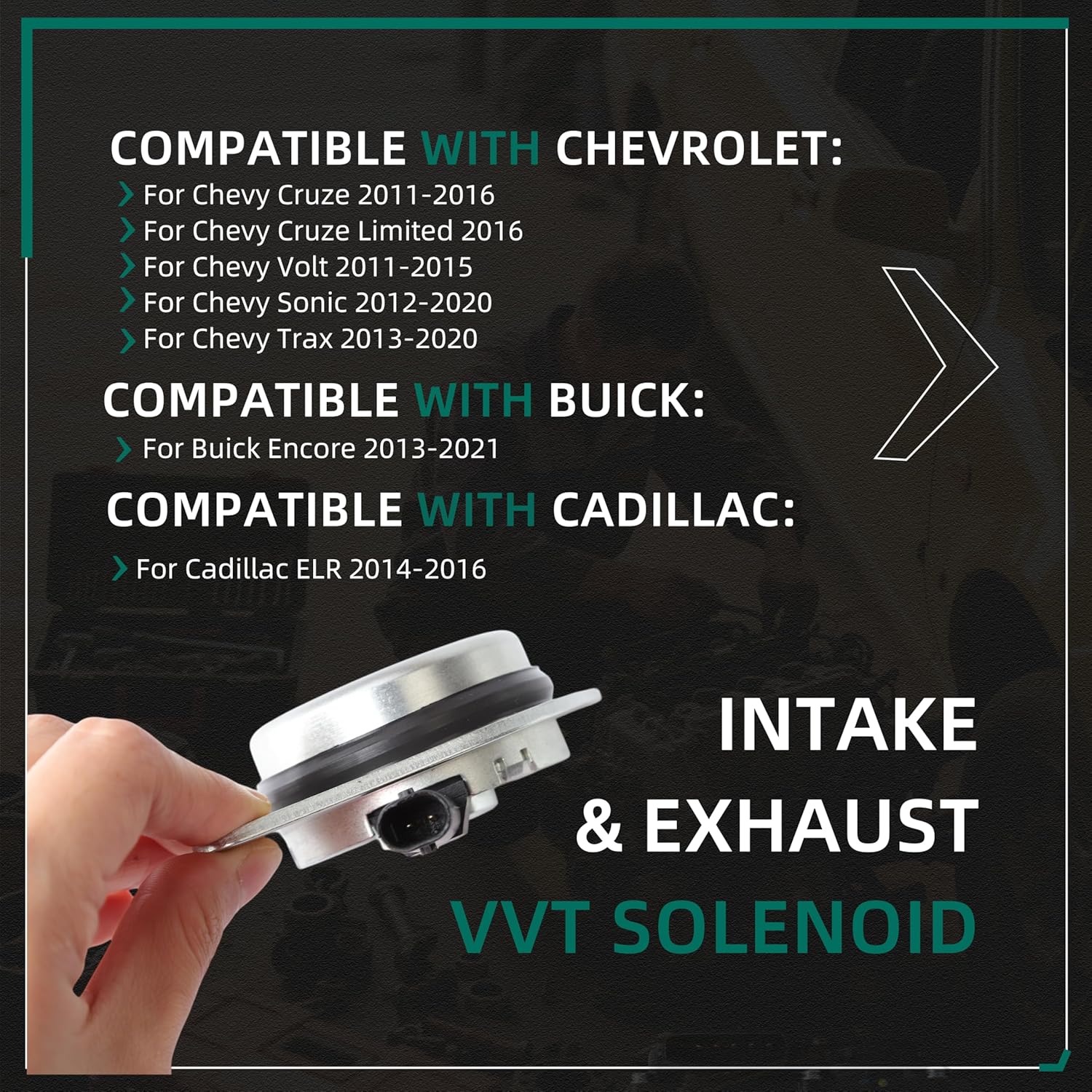 2Pcs Variable Valve Timing Solenoid VVT, Intake Exhaust VVT Solenoid, for Chevy Cruze 11-16,for Volt 11-15,for Sonic 12-20,for Trax 13-20,for Buick Encore 13-21,for Cadillac ELR 14-16, 1.4L