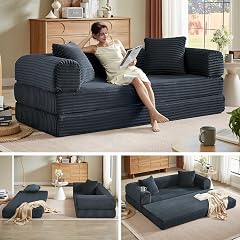 Boneless Couch Futon Sofa Bed Sectional Couches for Living Room Cloud Couch with Sleeper Sofa Sofas for Living