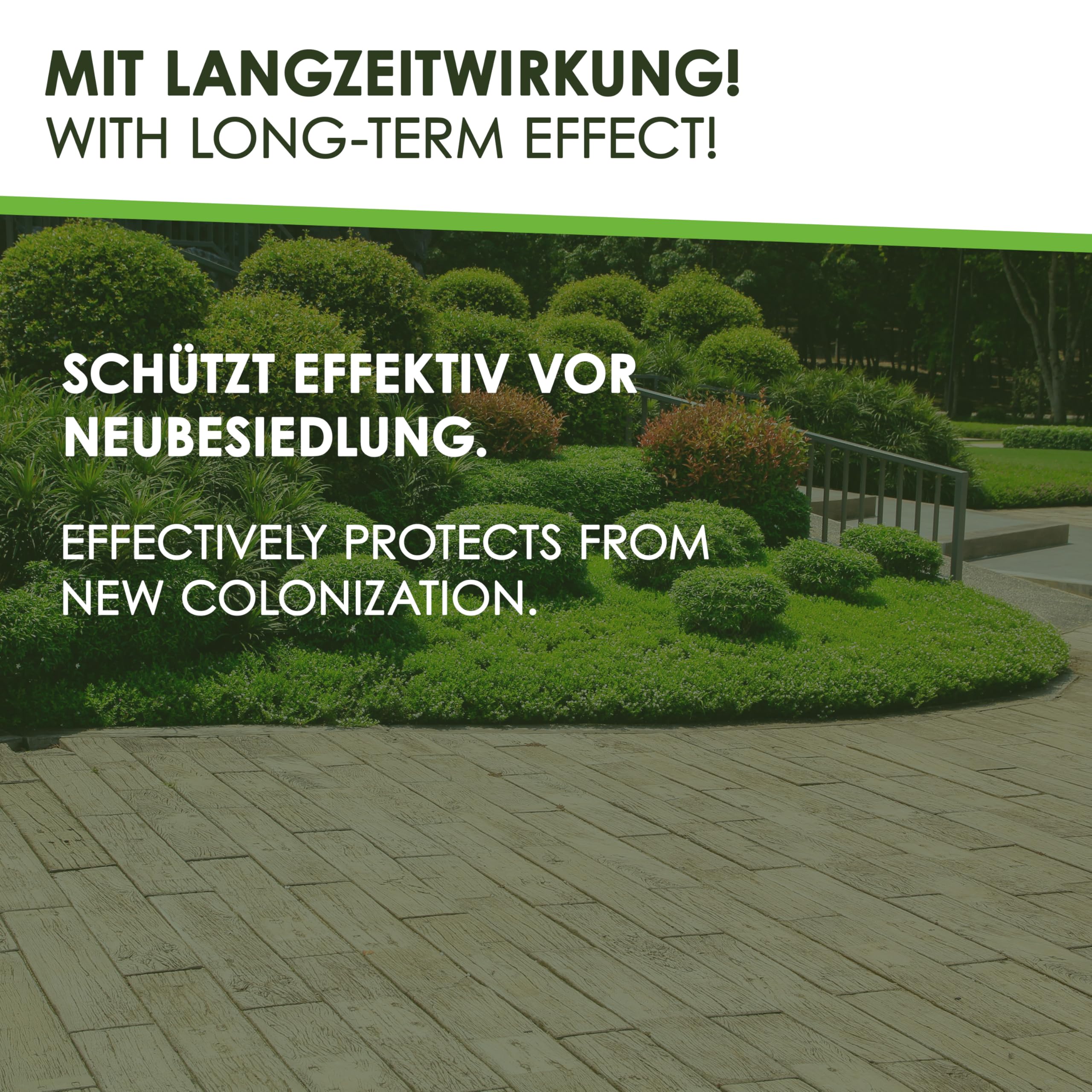 Hocheffektiver Wegerein 1x5 Liter | Steinreiniger Intensiv Aussen entfernt starke Verschmutzungen | Flechtenentferner für Pflastersteine, Terrassenplatten & Beton | Made in Germany