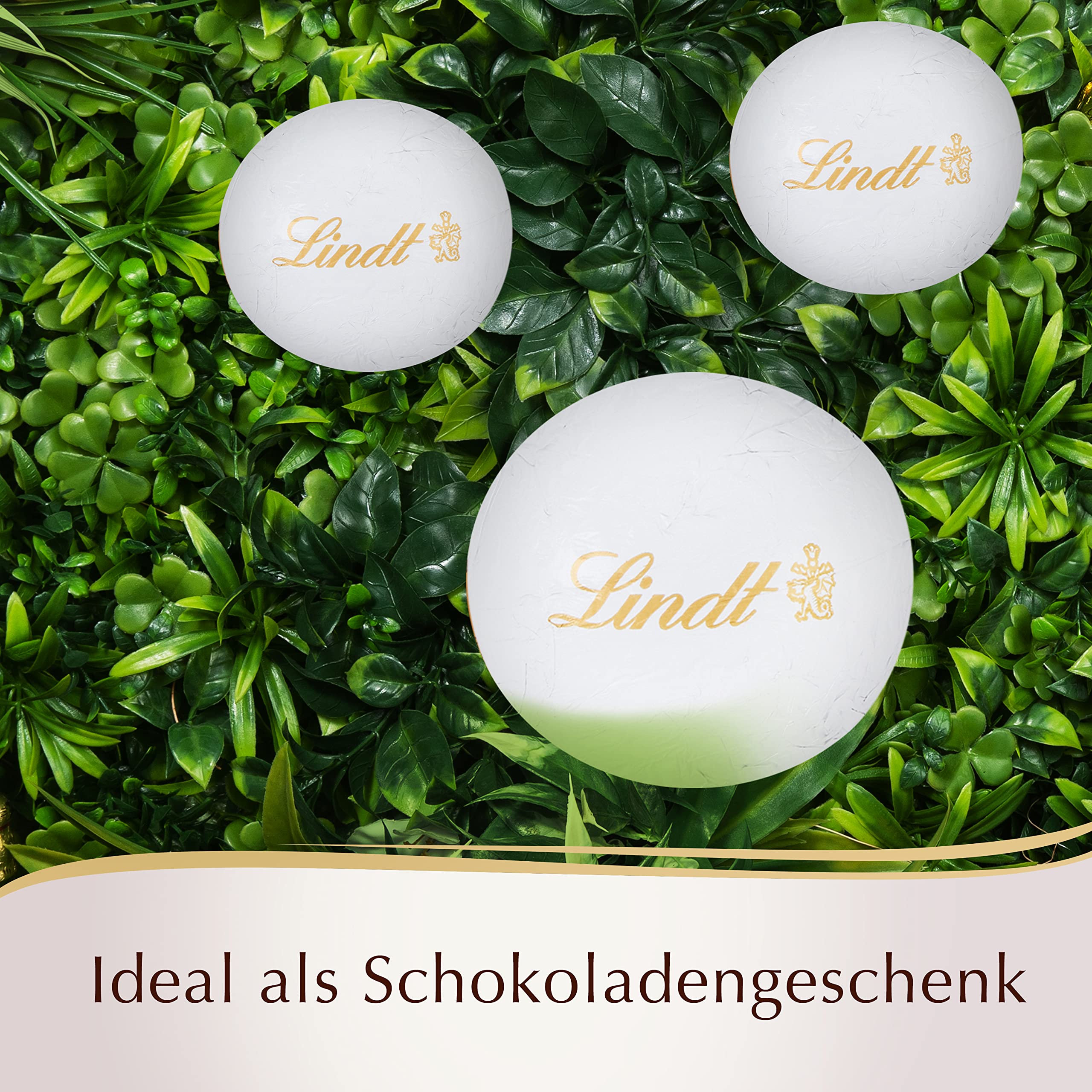 Lindt Schokolade - Golfbälle 10 x 110 g. Drei Golfbälle aus Lindt Vollmilch-Schokolade mit Nougatcremefüllung und Waffelstückchen, Geschenk für Golfer Schokoladengeschenk
