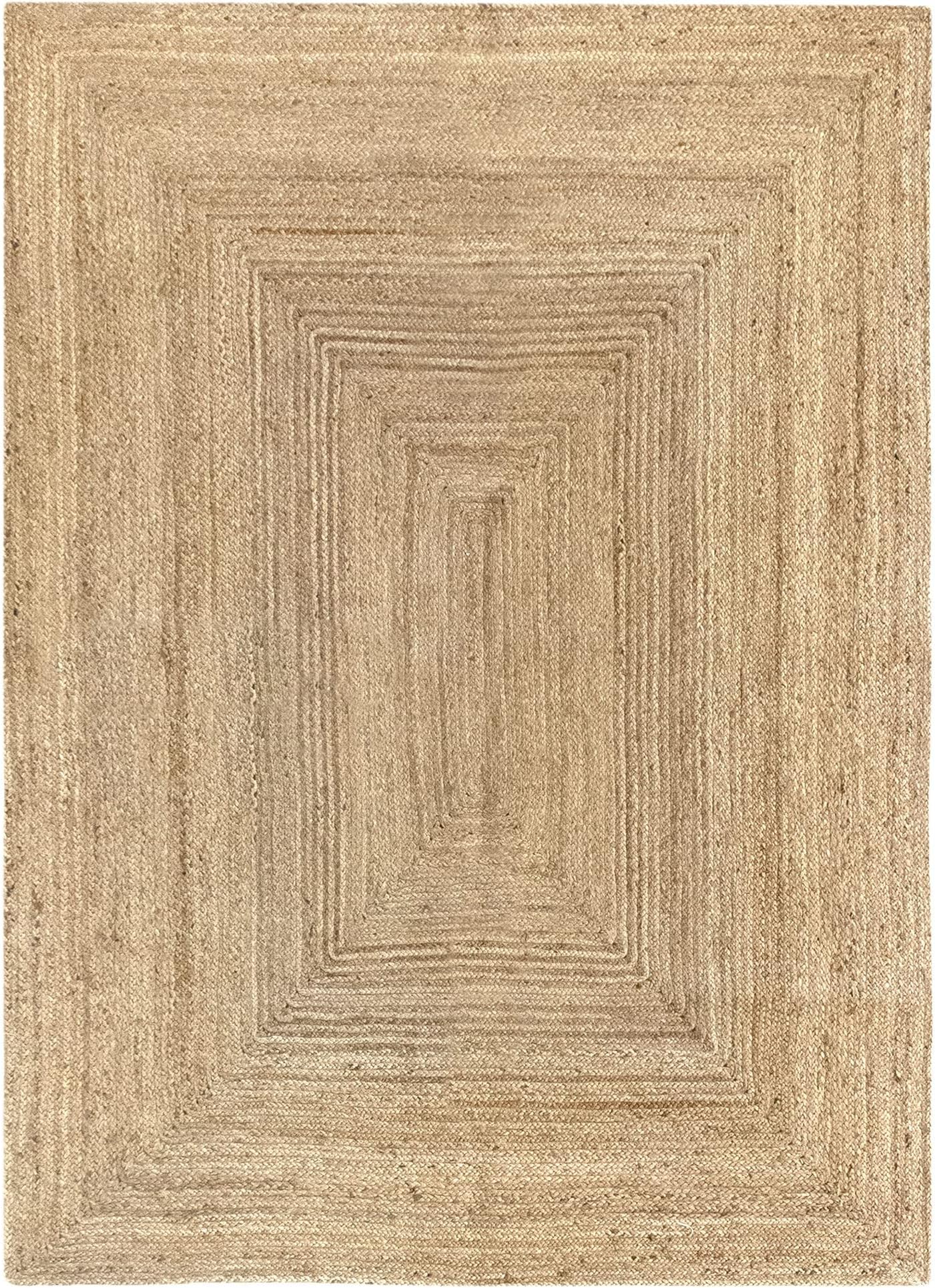 HAMID Jute Alhambra natural colour rug – 100% jute fibre (160 x 230 cm).
