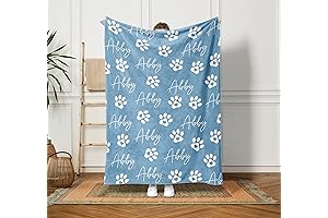Personalized Paw Prints Dog Blanket