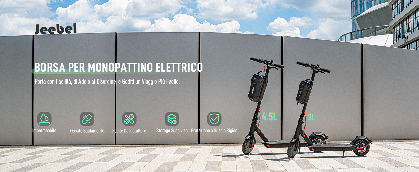 Borsa Per Manubrio Scooter Elettrico | 2L Impermeabile | Con Sgancio Rapido | Compatibile Xiaomi, Ninebot E Altri - Foto 11