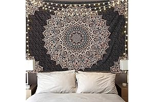 Edeesky Black Mandala Tapestry Wall Hanging - Psychedelic Tapestry