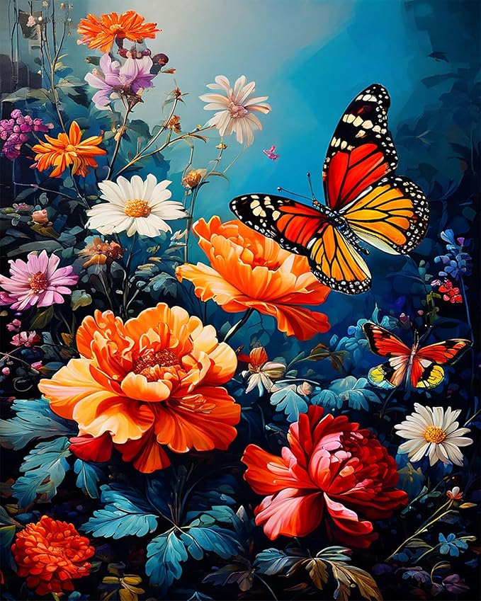 Nzhidey Butterfly Paint by Numbers Kit for Adults