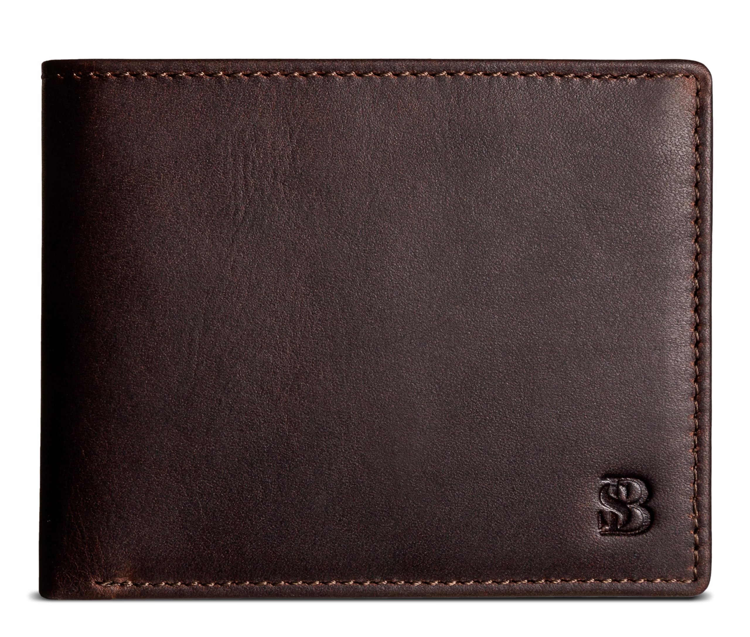 RFID Blocking Wallets for Men, Extra Capacity Full Grain Leather Bifold