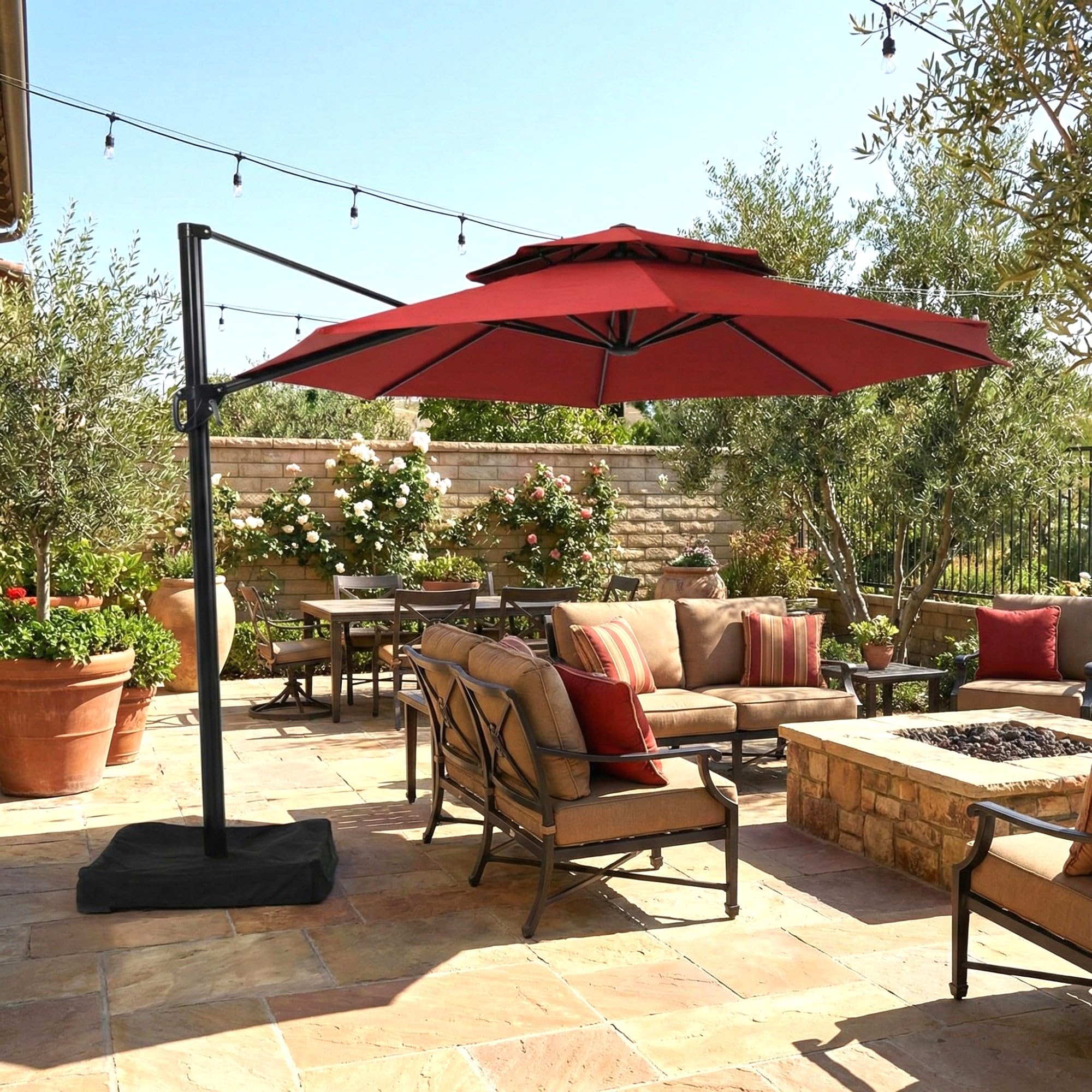 classy patio umbrella Amazon.com : Elyrthriumc White Outdoor Umbrella with Fringe 6.5ft Boho  Beach Umbrella for Travel Tilt Patio Umbrella Portable Sunshade Umbrellas  UPF50+ Holiday Umbrella Beach Parasol for Garden Lawn Yard Pool : Patio,