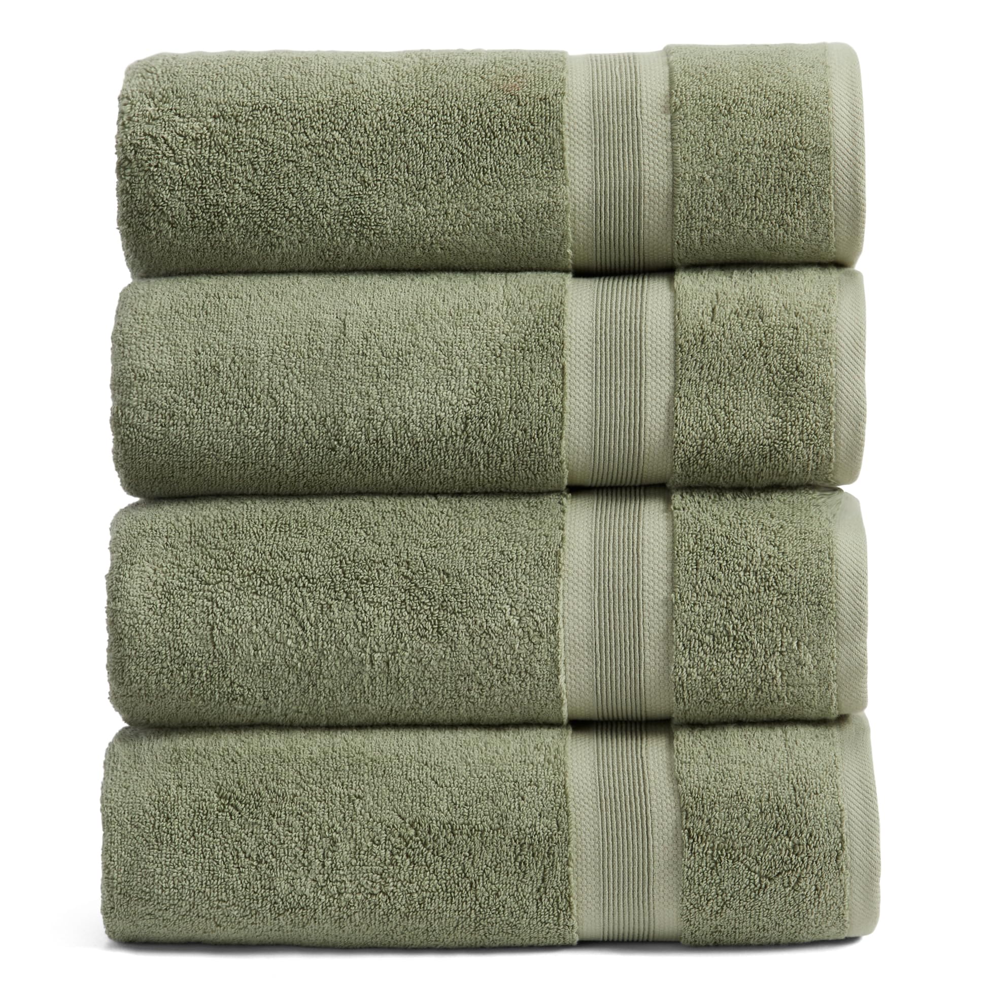 Springtree Home Luxury Viscose from Bamboo Bath Towel Set of 4 | 35% Viscose from Bamboo - 65% Cotton | Absorbent Quick-Dry Towels for Bathroom |
