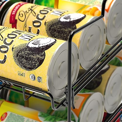 Miniatura 6 de Deco Brothers Organizador apilable para latas de cocina y despensa, 3 niveles, negro Negro -,cromado,Blanco
