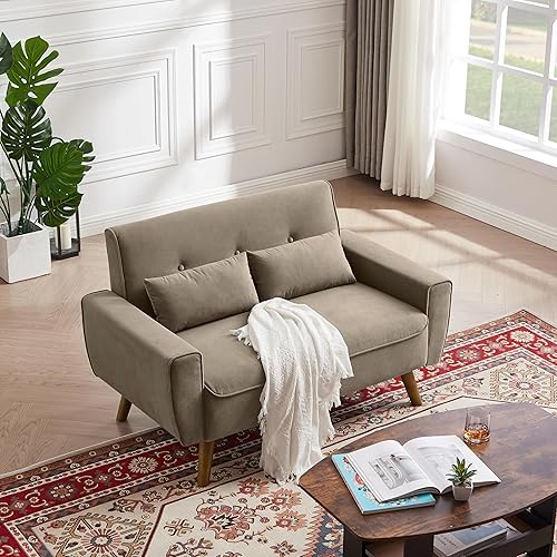 Jarenie Silla moderna de sofá para sala de estar con respaldo alto para sala de estar dormitorio balcón