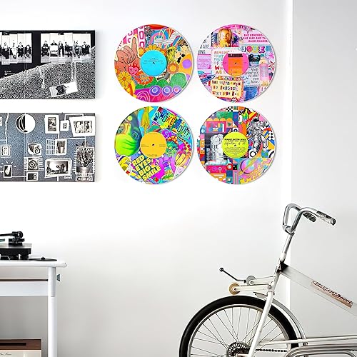 Miniatura 8 de HK Studio Records Hippie Room Decor Aesthetic 12" Pack 4 - Decoración de dormitorio, decoración de habitación Hypebeast Vinilo CD,Galaxy 003,Galaxy