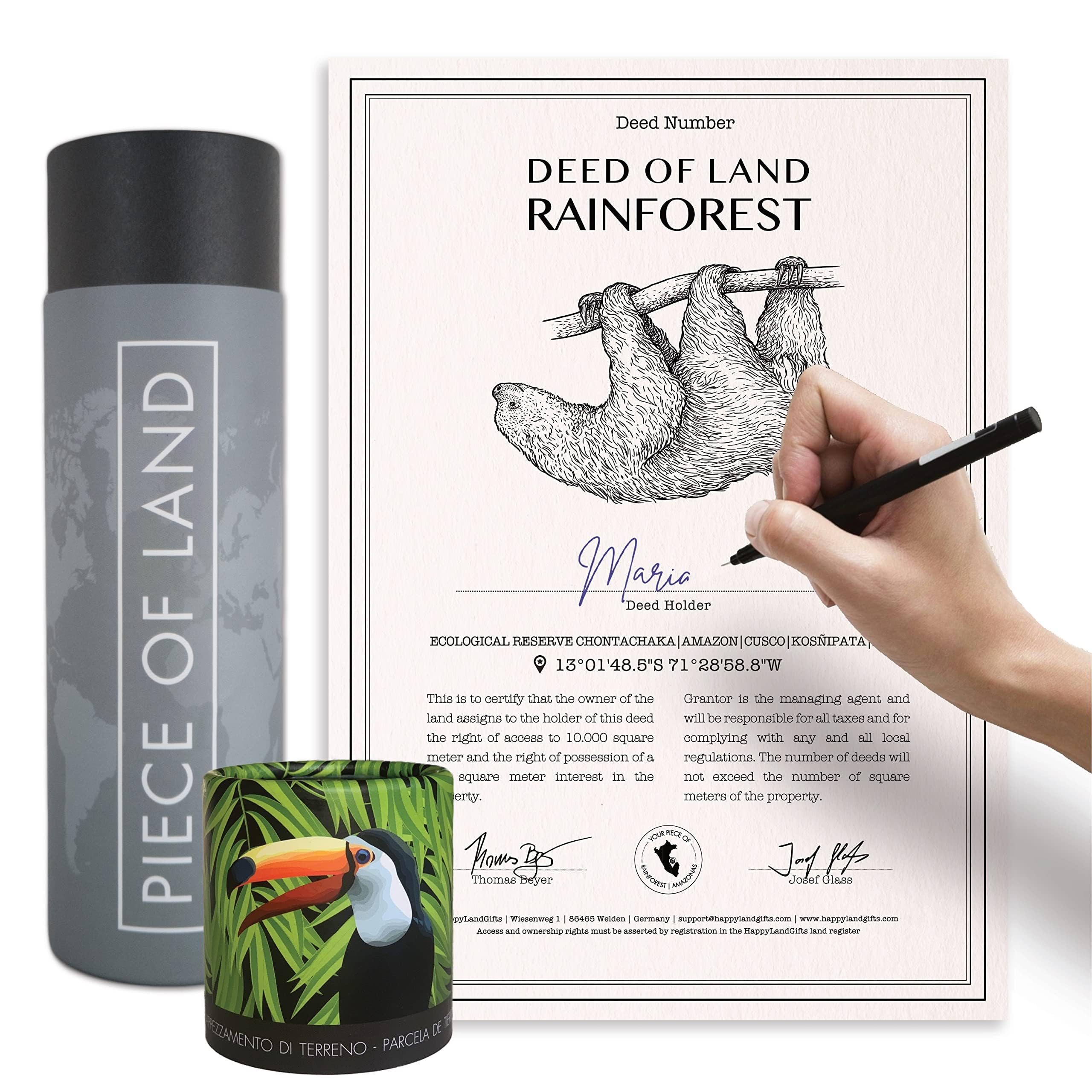happylandgifts® Trozo de terreno real - FRANCIA | Un obsequio único | Certificado personalizado de propiedad del terreno| Regalos franceses | Regalos románticos | París | Regalo de San Valentín — view 9