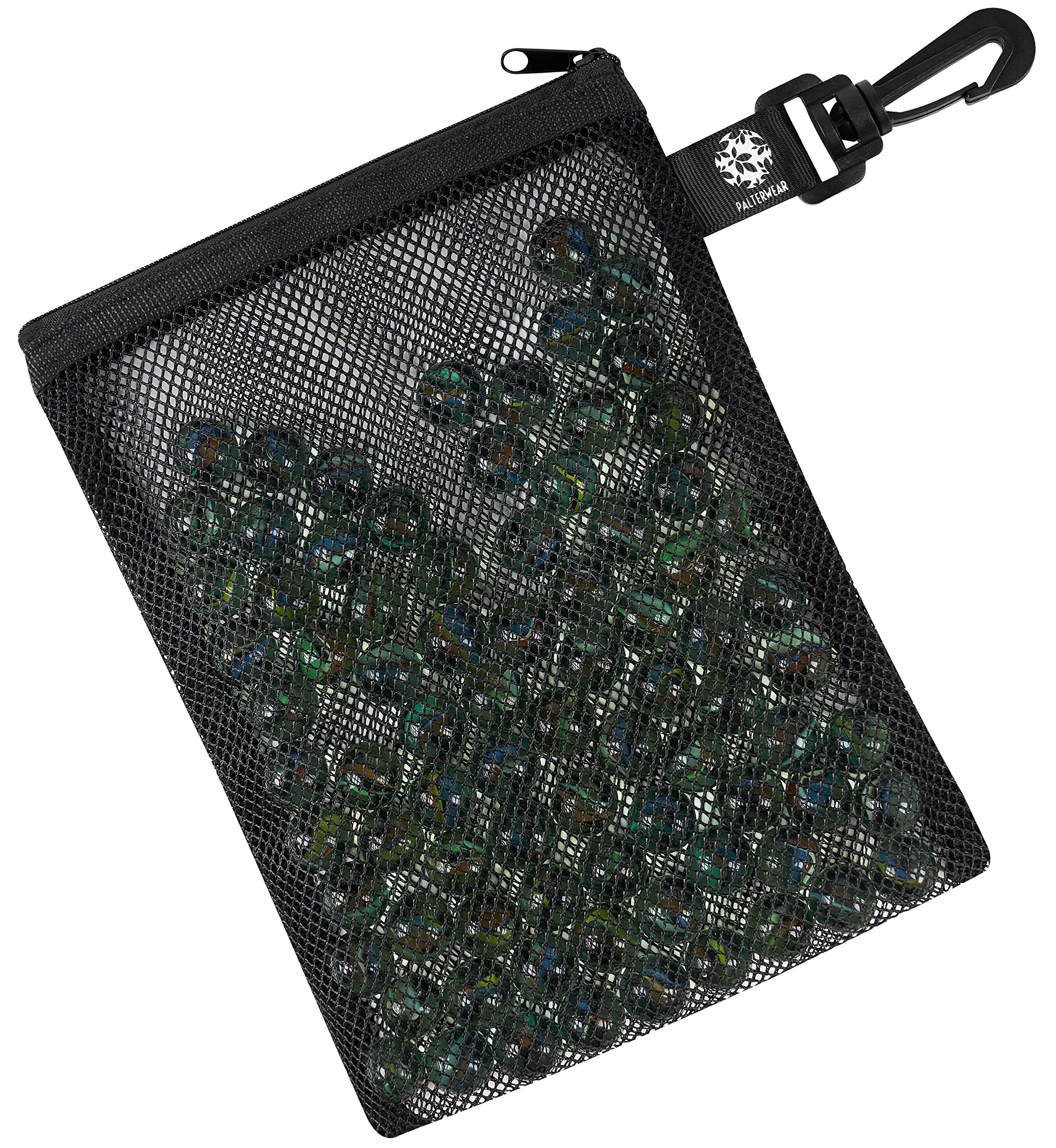 PALTERWEAR Siatkowa torba na zamek błyskawiczny z klipsem - zestaw 4 szt, Czarny, 7 x 9 inch, Torba z siatki na zamek błyskawiczny