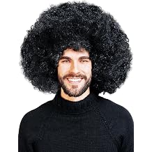 ALLAURA Womens Jumbo Afro Kinky Curly Hair Black Wigs for Black Women Large Bouncy and Soft Natural Looking Premium Synthetic Hair Wigs for Women Disco Costume Wigs