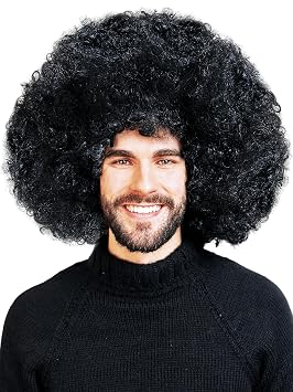 ALLAURA Womens Jumbo Afro Kinky Curly Hair Black Wigs for Black Women Large Bouncy and Soft Natural Looking Premium Synthetic Hair Wigs for Women Disco Costume Wigs