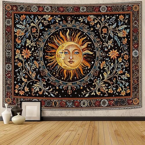 Miniatura 23 de Accnicc Tapiz de montaña, bosque natural, árbol, tapices para dormitorio, estético, noche estrellada, luna, estrellas, tapices para colgar