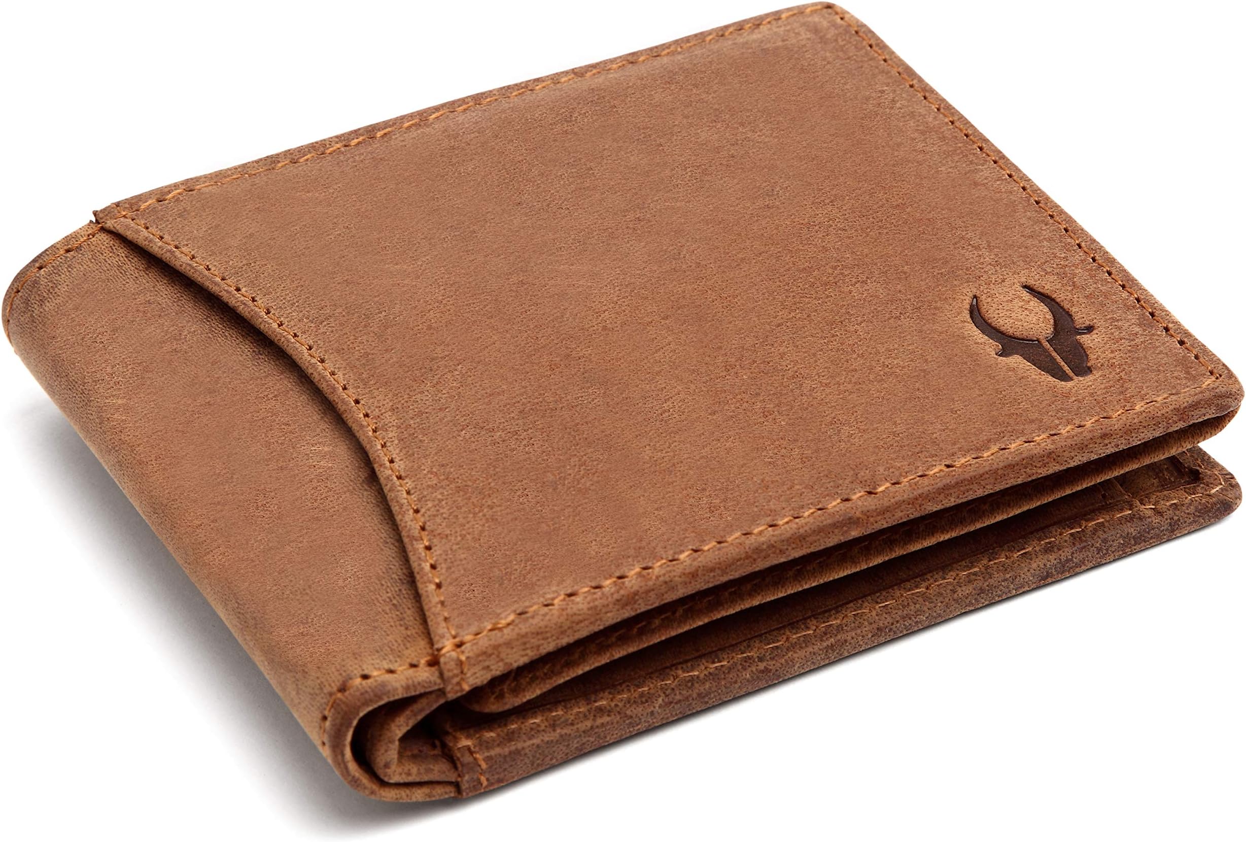 WildHorn RFID Protected Leather Wallet for Men, Tan Hunter