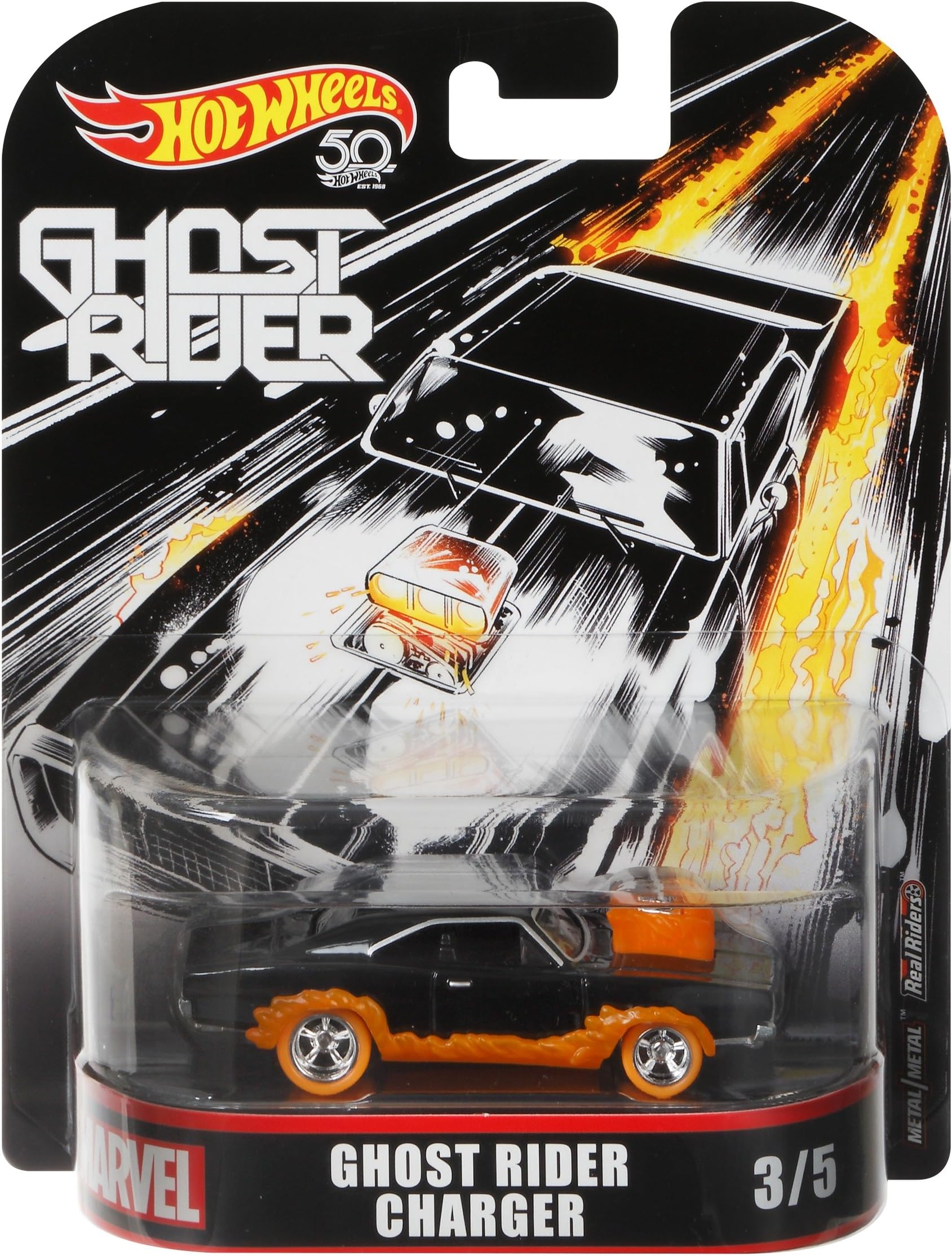 Hot Wheels Ghost Rider Charger Vehicle, 1:64 Scale