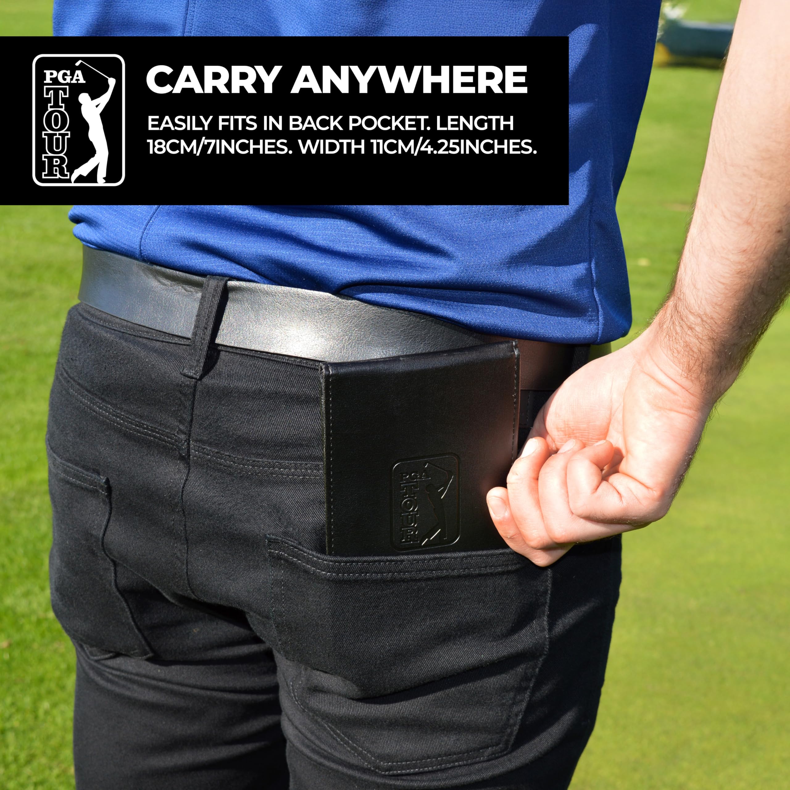 PGA TOUR - Funda para Tarjetas de puntuación, Negro