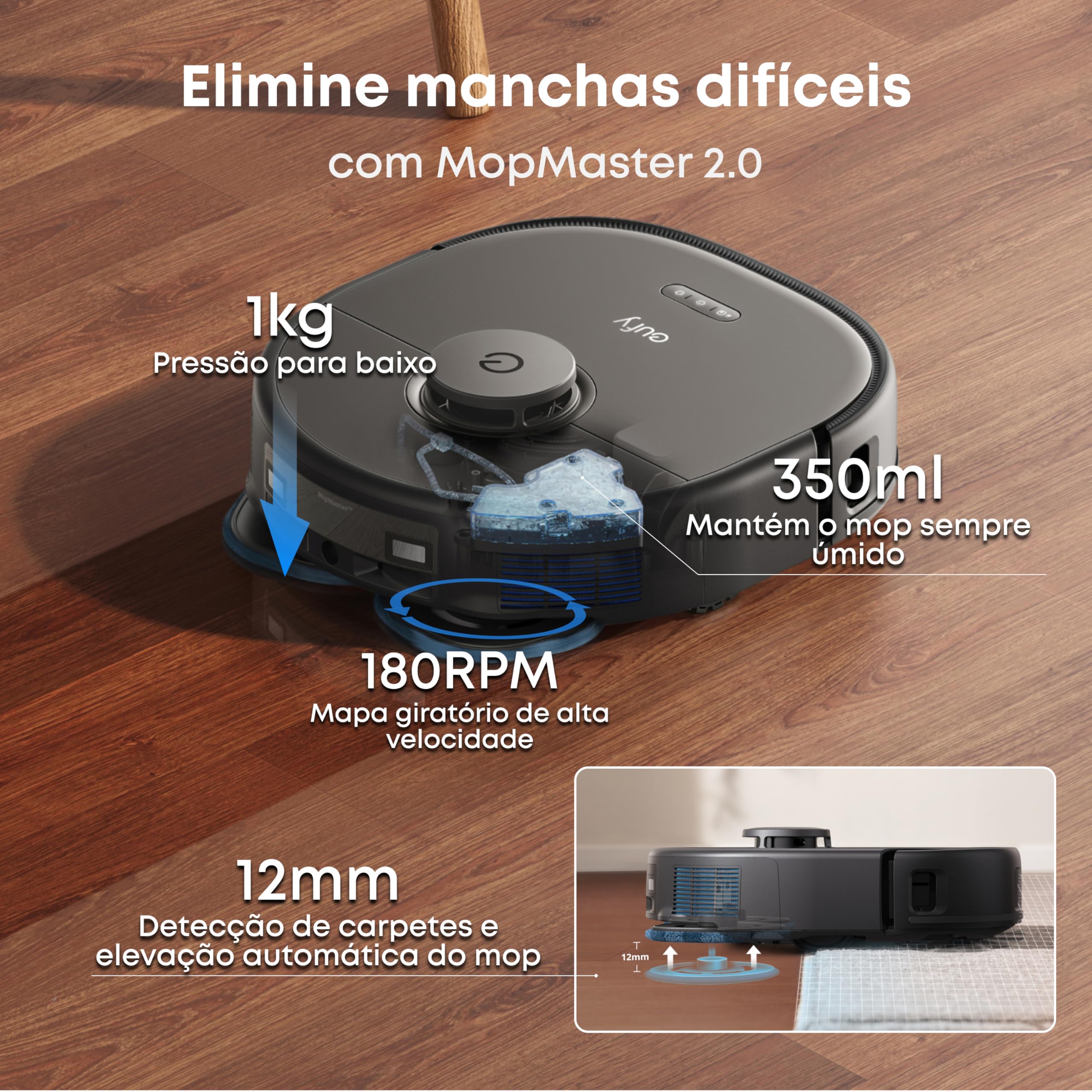 eufy X10 Pro Robô aspirador da Anker, 8.000 Aspiração forte, Evita