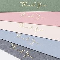 Vista 21 de Crisky Neuttral - Tarjetas de agradecimiento marrones con sobres y calcomanías, paquete de 50 tarjetas de agradecimiento para despedida de soltera