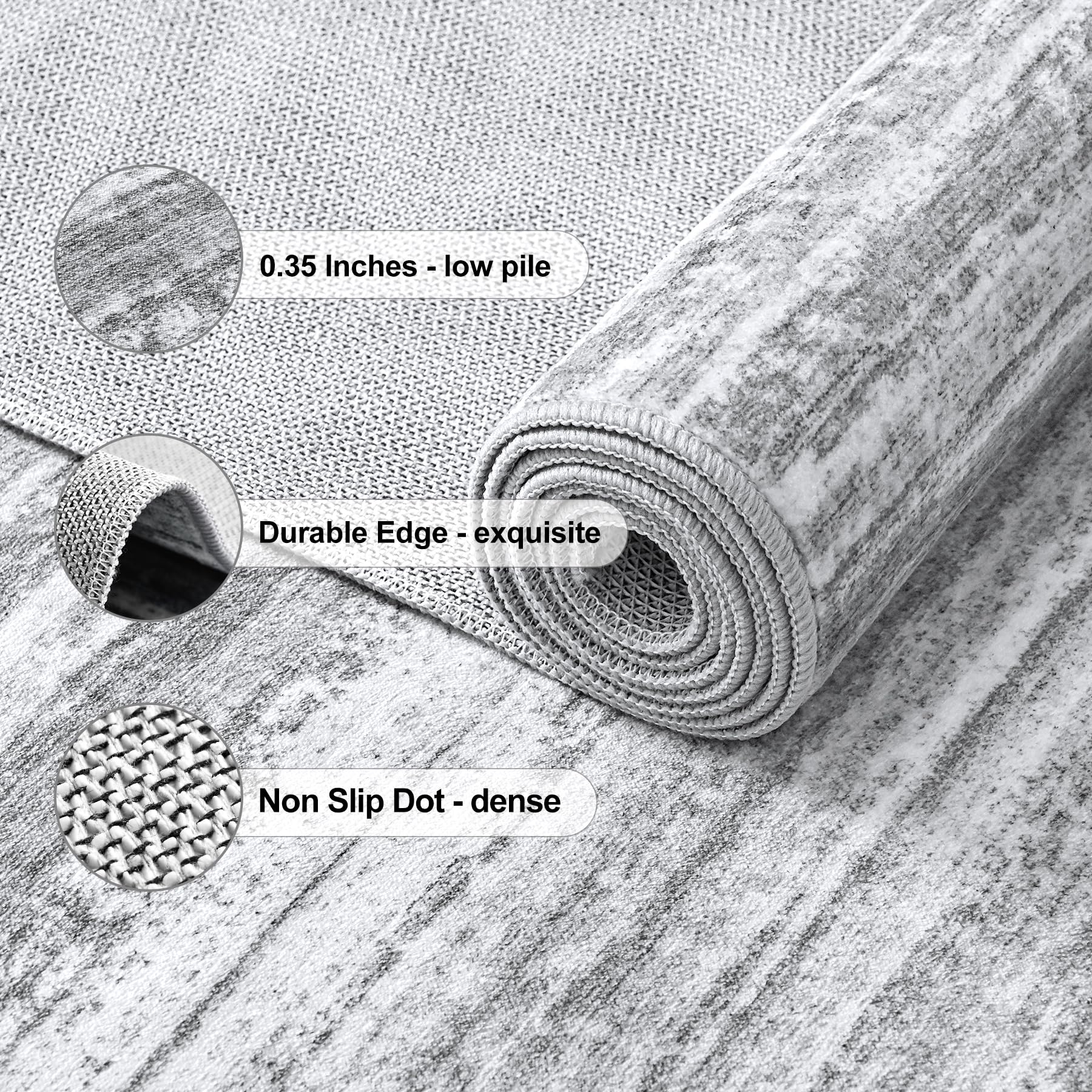 What Size Rug for a Small Living Room? A Sizing Guide (2026) 3 ChicrugHomeDecor Chicrug 5x7 Striped Abstract Washable Area Rugs for Living Room - product photo