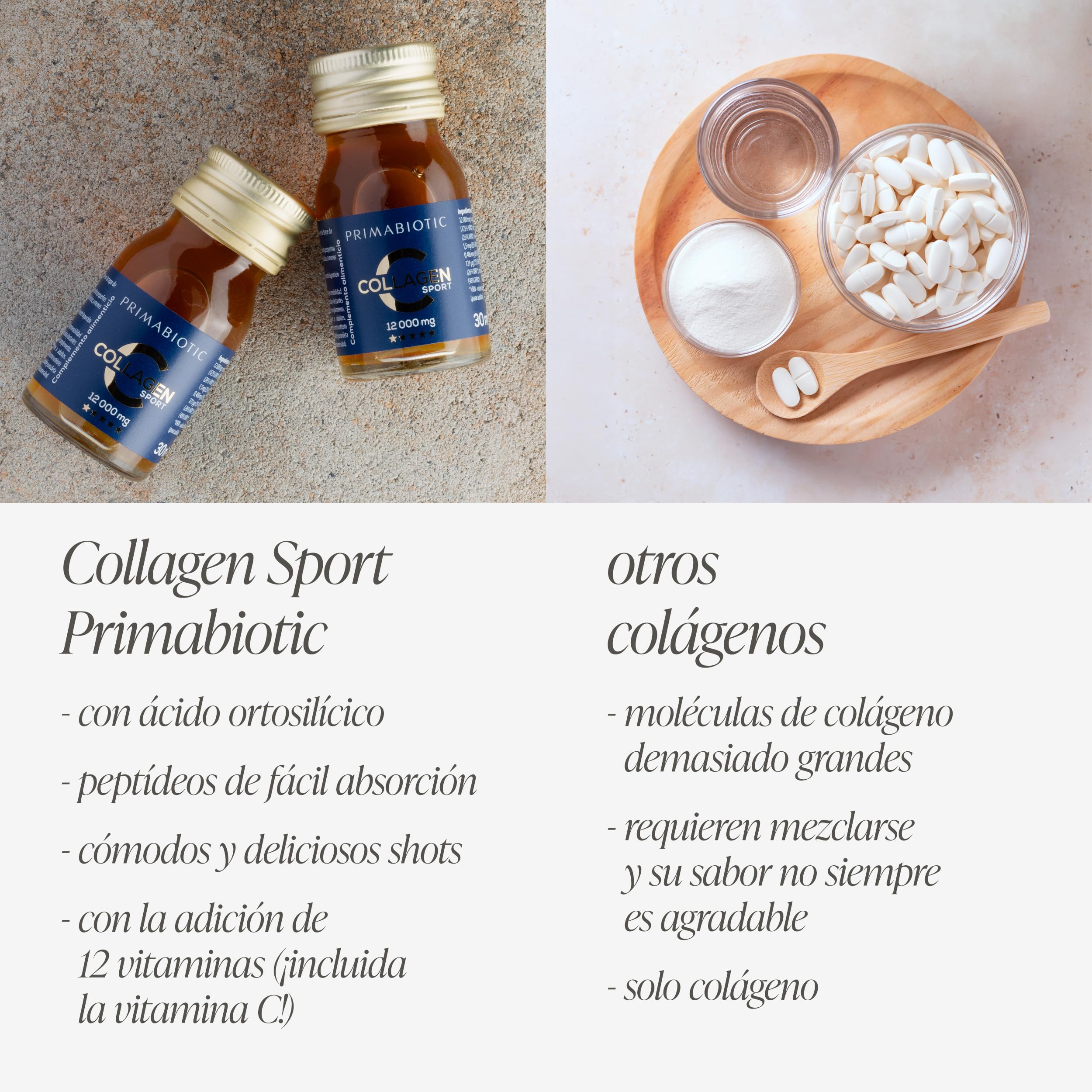 Primabiotic Collagen Sport 12 000 mg | Colágeno Bebible Alto en Proteínas para Personas Activas | 30 Botellitas de 30 ml (900 ml) | Apoyo para Articulaciones, Músculos y Recuperación | Sabor Piña