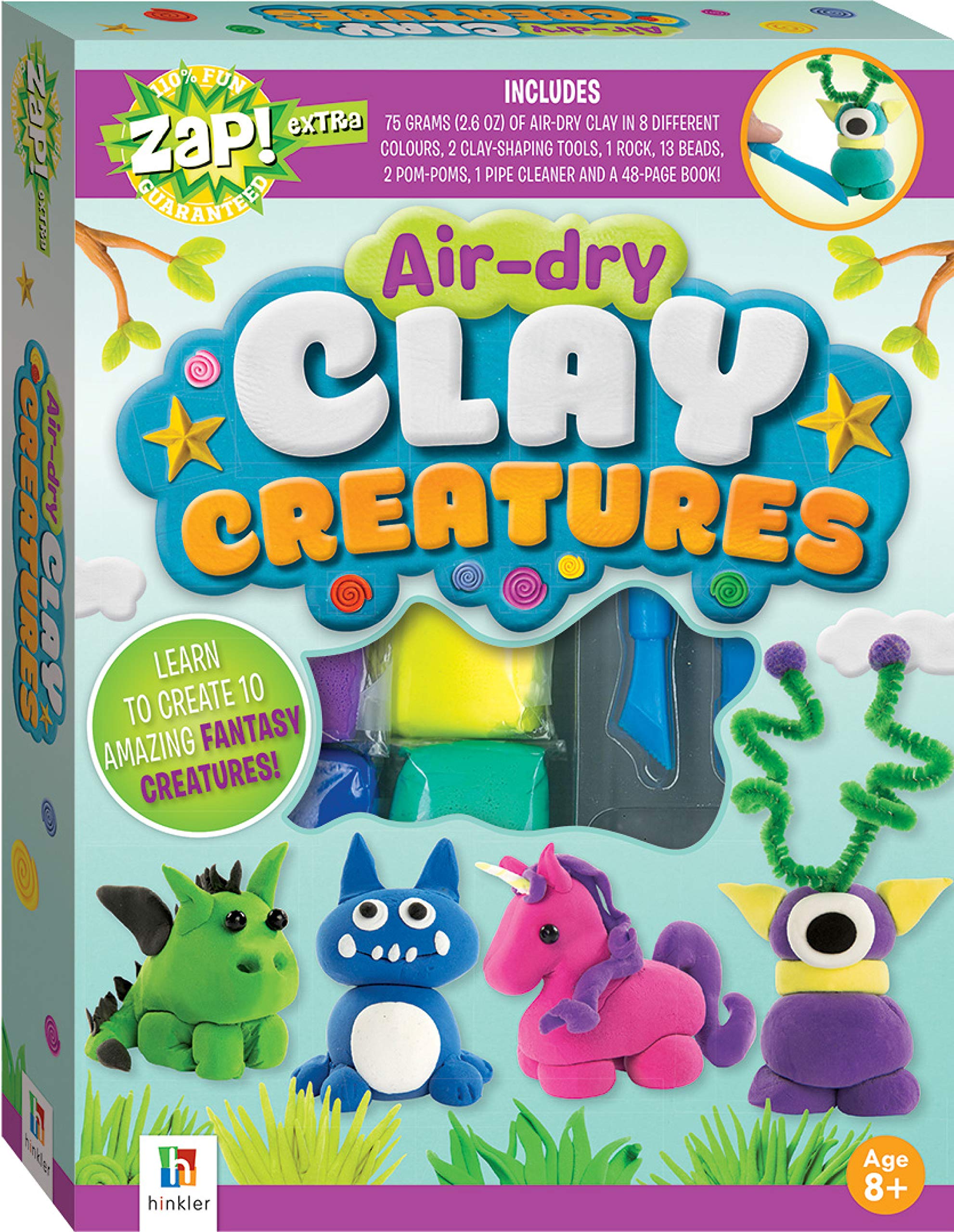 Air-Dry Clay Creatures: Zap! Extra-This Complete Kit Packed with all you need to Shape and Decorate your own Quirky Clay Creatures