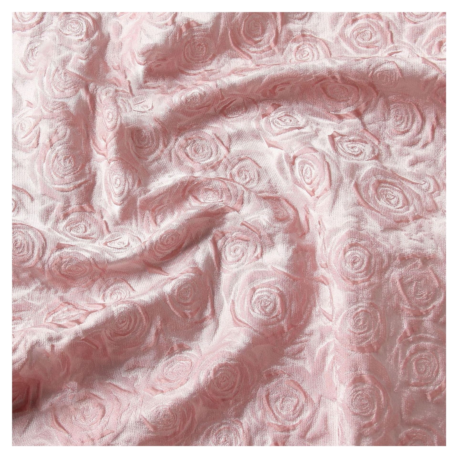 Tissu en satin jacquard for robe à coudre Cheongsam multicolore 45 cm x 160 cm(Pink)